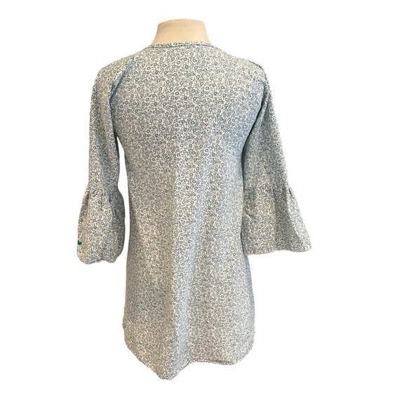 Petite Plume Floral Print Tunic Top 3/4 Sleeves Cotton Womens Size 12 - Picture 3 of 10